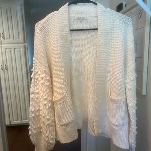 White Textured Women's Sweater